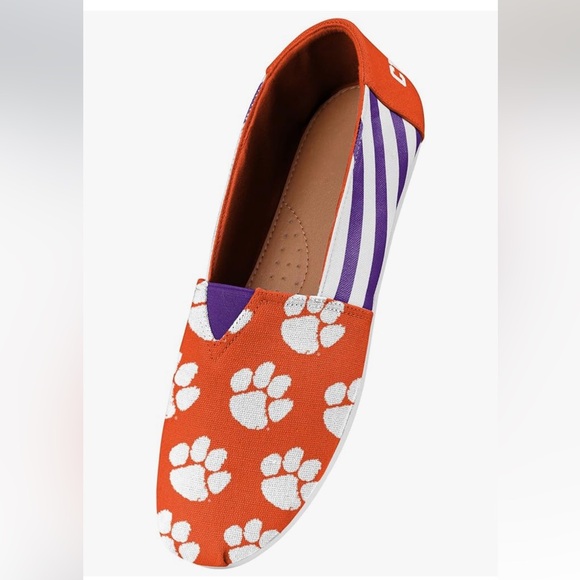 🆕 Clemson Tigers| FOCO Women’s NCAA |Canvas Slip-On Shoes| Size Small (US 6) - Picture 4 of 10